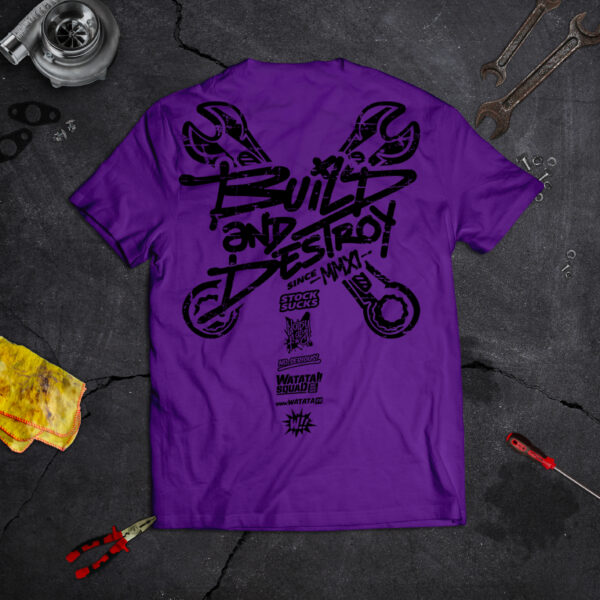 TEE-SHIRT WATATA BUILD & DESTROY VIOLET